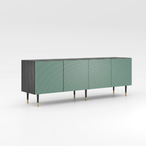 Komoda TV Imperial zielona 4-drzwiowa
